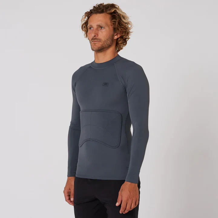 MEN'S RIB GUARD PADDED LONG SLEEVE - CHARCOAL - Image 2
