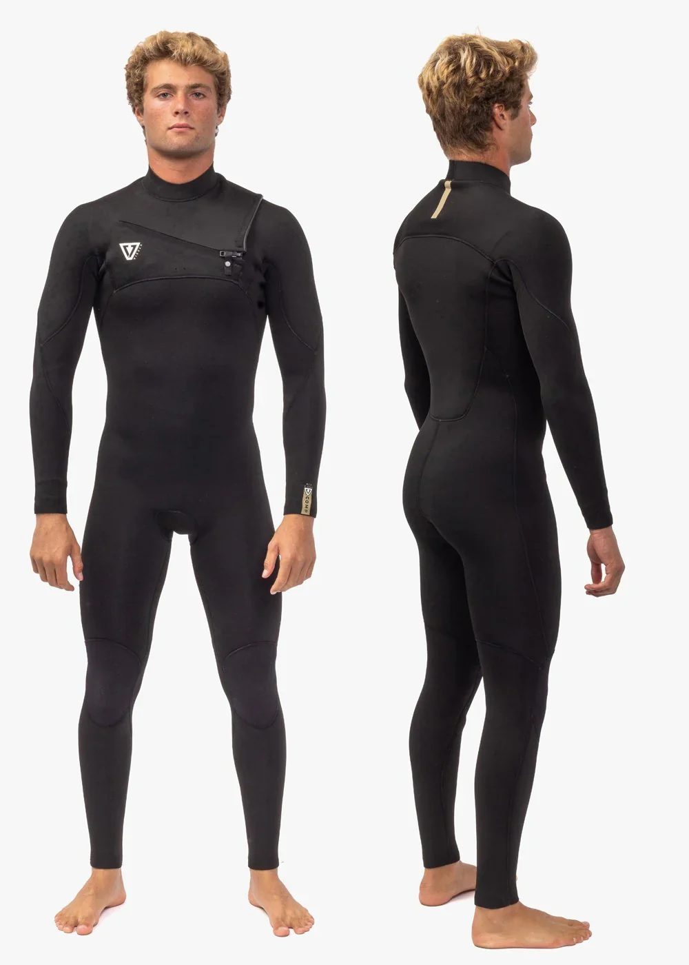 Vissla 7 Seas Comp 3-2 Full Chest Zip - Black 2 - Image 3