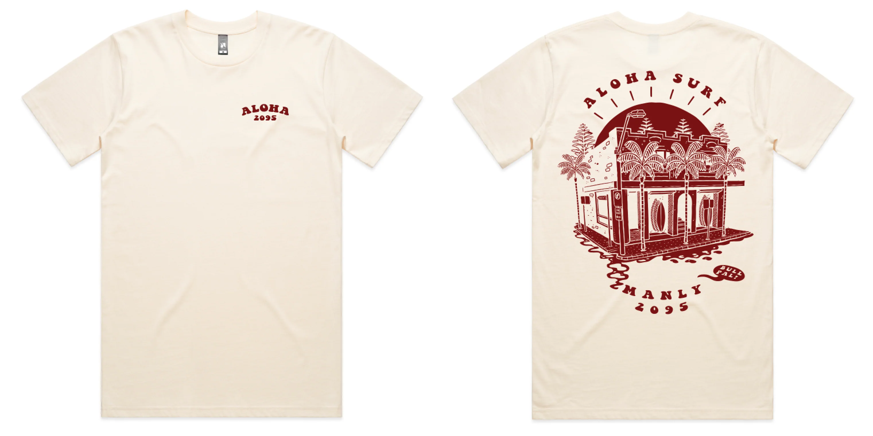 ALOHA 2095 SS SHOP TEE - ECRU
