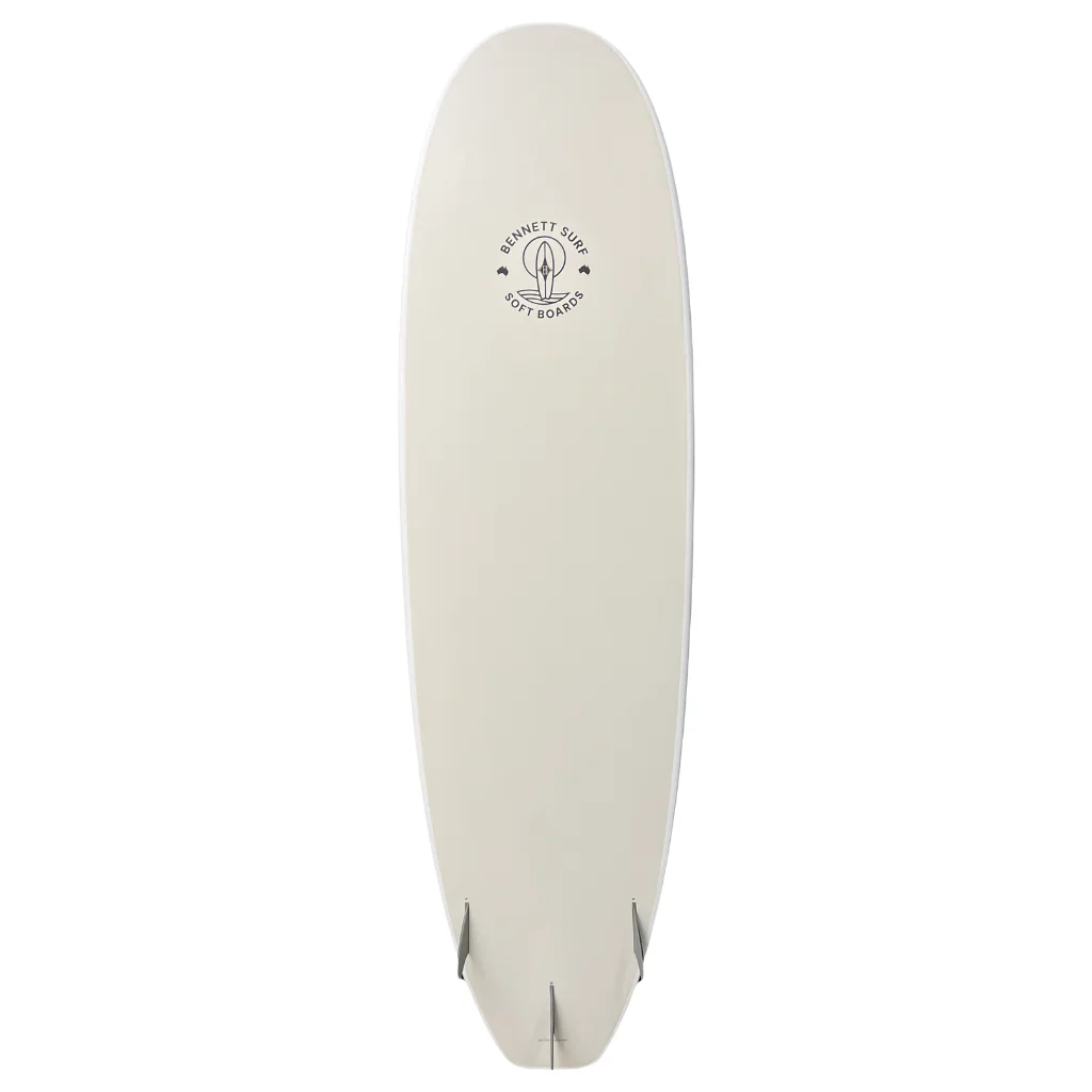 Bennett Softboard - 7'0 Classic Mini Mal Premium Performance Soft Top- Cream - Image 2