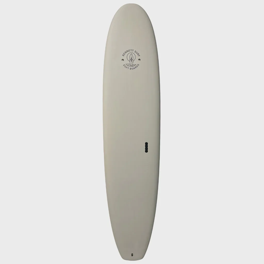 Bennett Softboard - 8'0 Classic Mini Mal Premium Performance Soft Top - Cool Grey