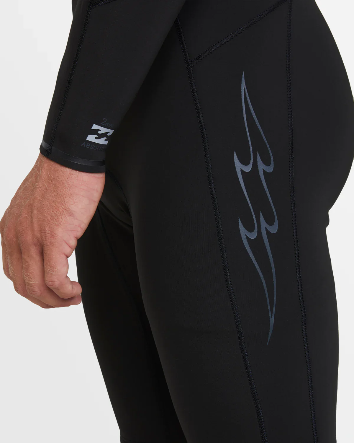 Billabong Mens Revolution Natural Chest Zip Long Sleeve Springsuit - Black - Image 7
