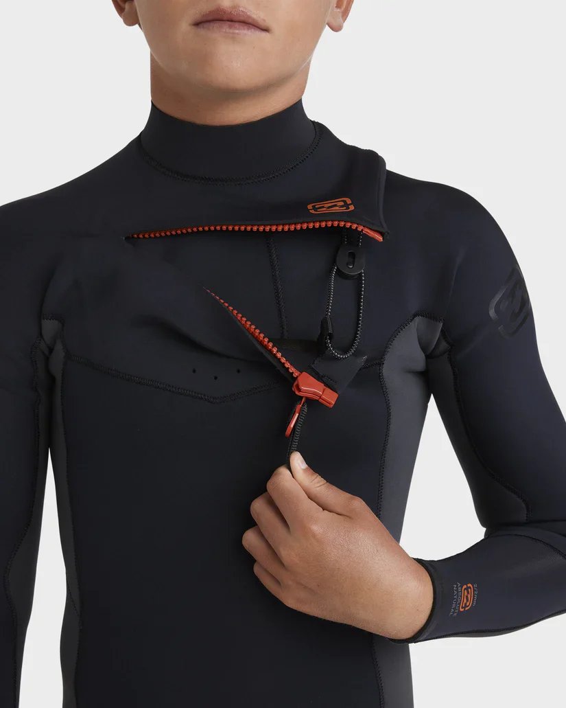 Boys 2/2mm Absolute Natural Long Sleeve Spring Suit Wetsuit - Graphite - Image 4