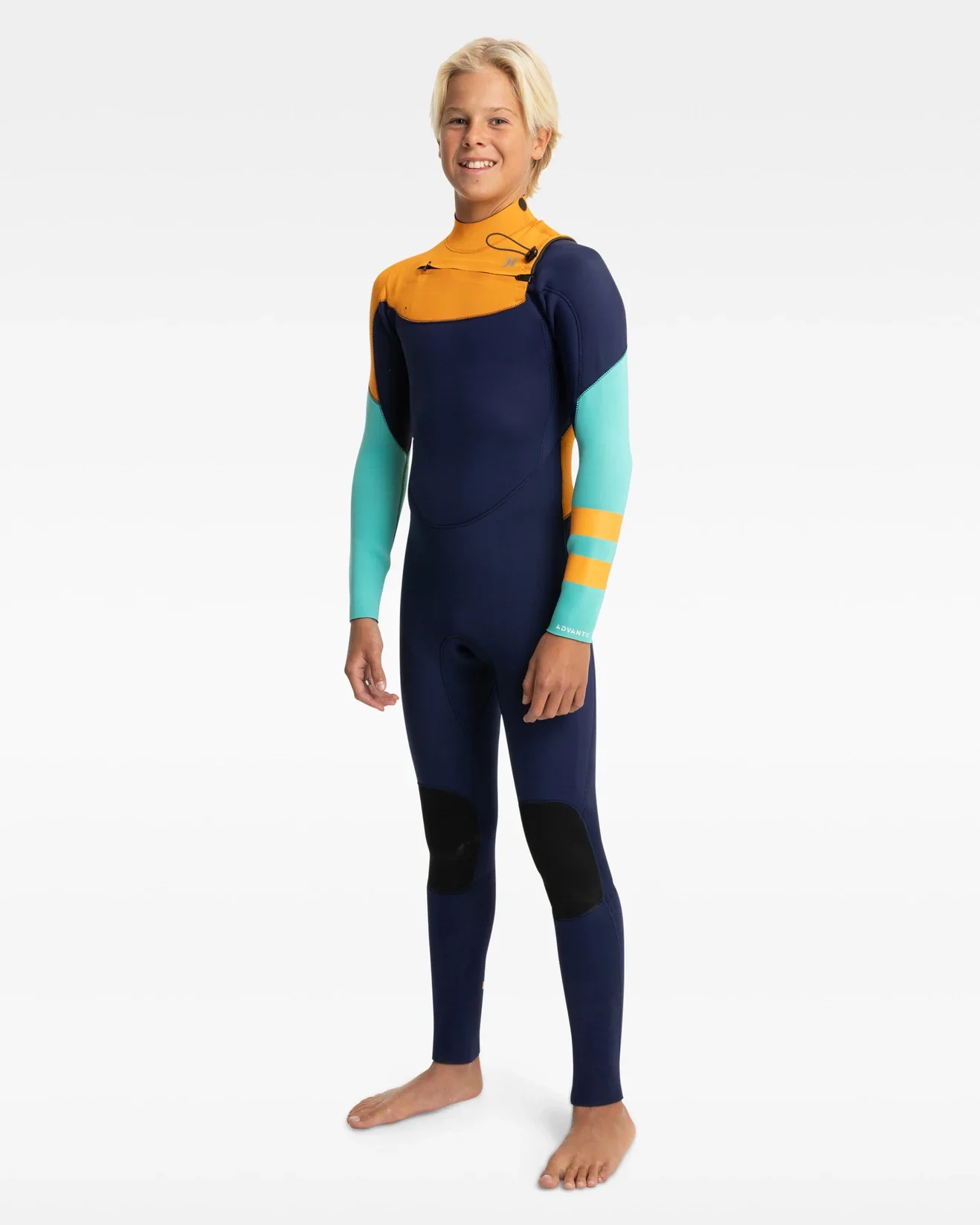 Boys Advant 3/2mm Hurley Youth Wetsuit Steamer - Flag Blue - Image 3