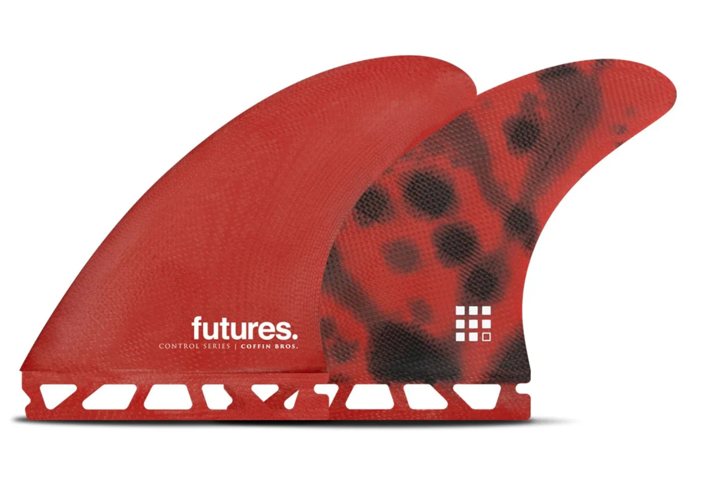 Coffin Bros Fibreglass Thruster Set - Red - Image 2