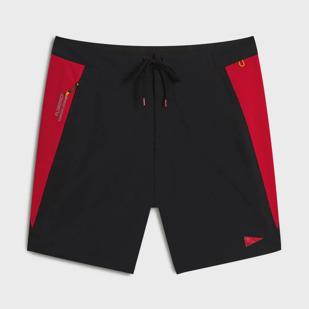 Cordura® Airtex Boardshort - Black/Racing Red