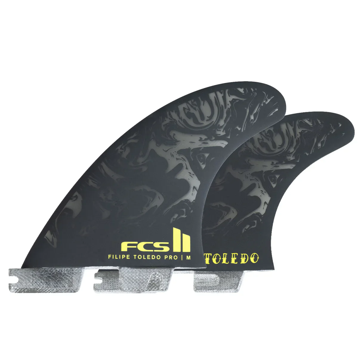 FCS II FILIPE TOLEDO PG PRO TRI FIN SET - BLACK/ACID - Image 3