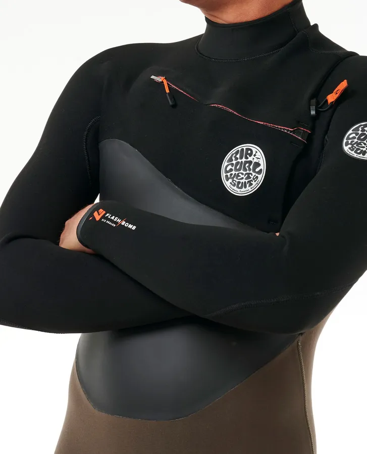 Flashbomb 3/2 Chest Zip Wetsuit - Deep Rock - Image 4