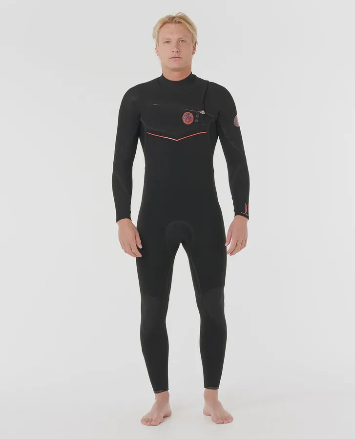 Rip Curl Flashbomb Fusion 3/2 Chest Zip Wetsuit - Black