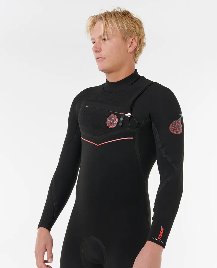 Rip Curl Flashbomb Fusion 4/3 Chest Zip Wetsuit - Black - Image 6