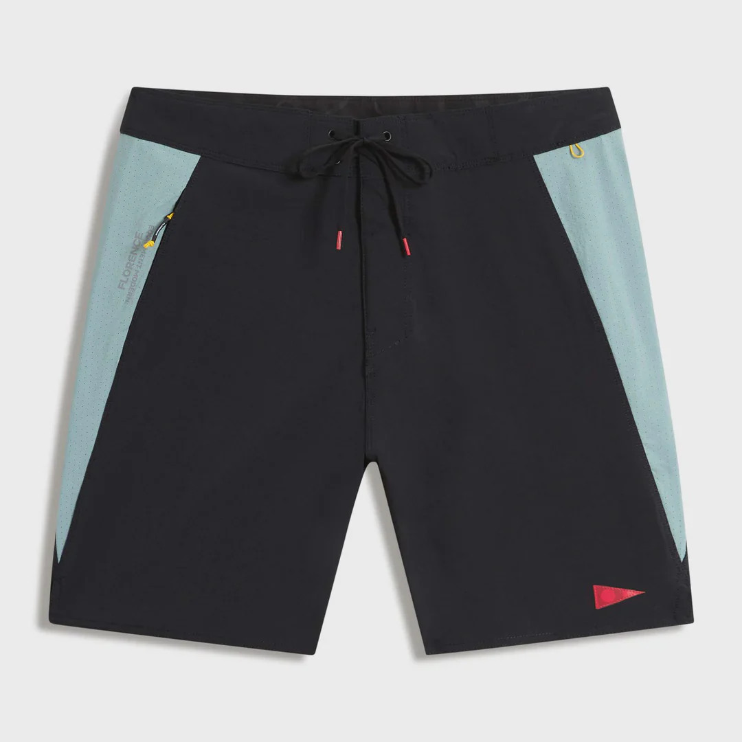 Florence Cordura® Airtex Boardshort - Black/Lightest Sea Blue