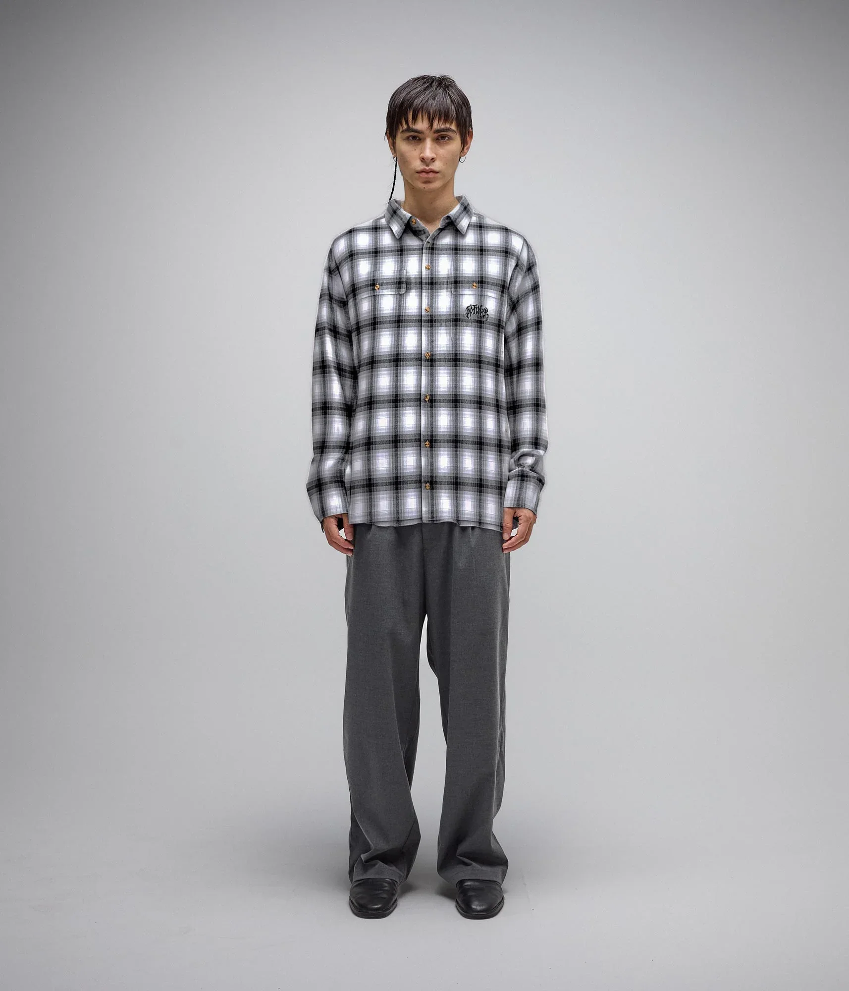 Former Vivian Flannel Long Sleeve Shirt - Grey - Image 3