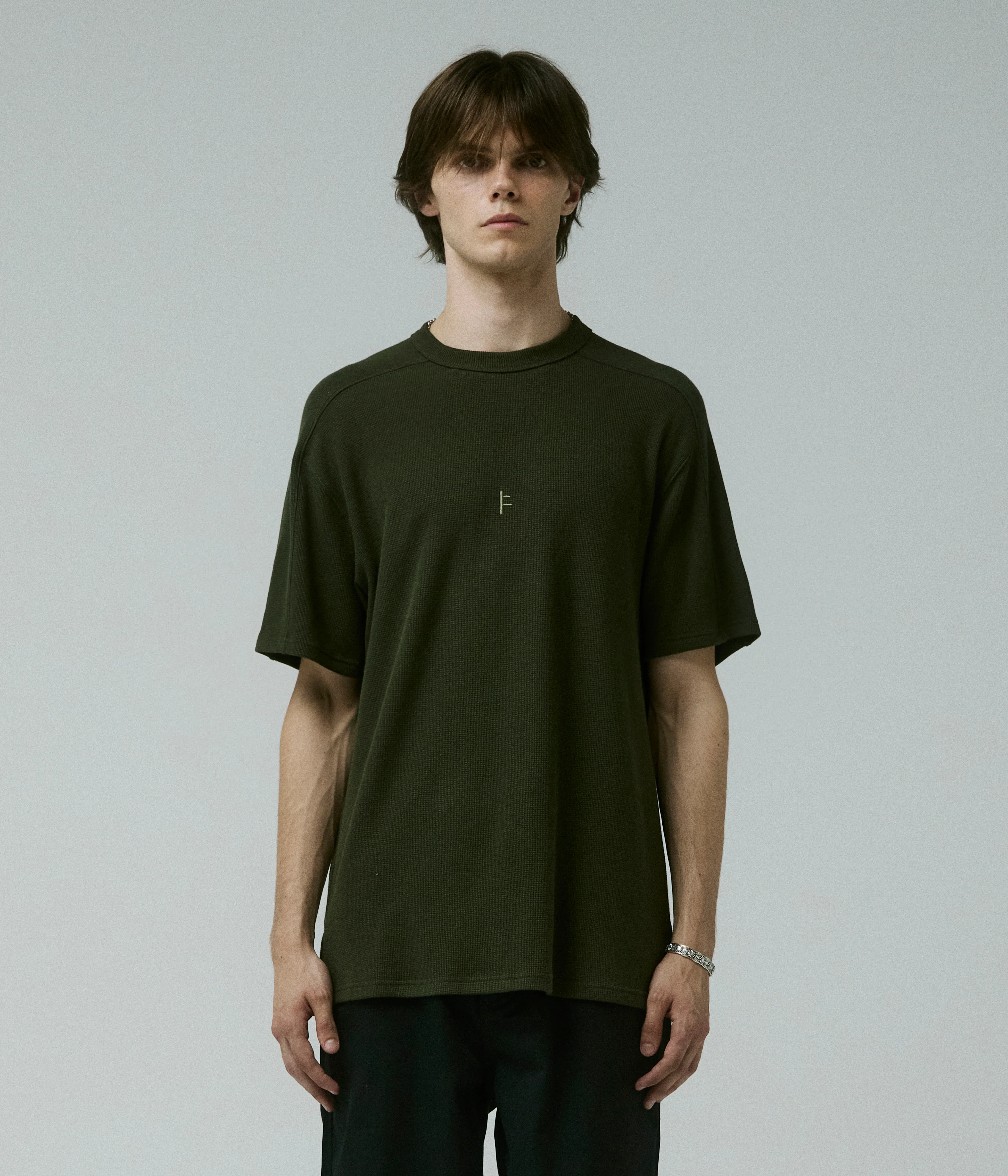 Franchise Waffle Short Sleeve T-Shirt - Surplus - Image 3