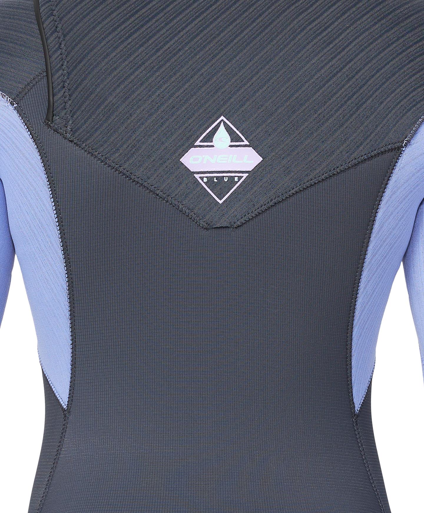 Girl's HyperFreak 3/2+ Steamer Chest Zip Wetsuit - Periwinkle - Image 4
