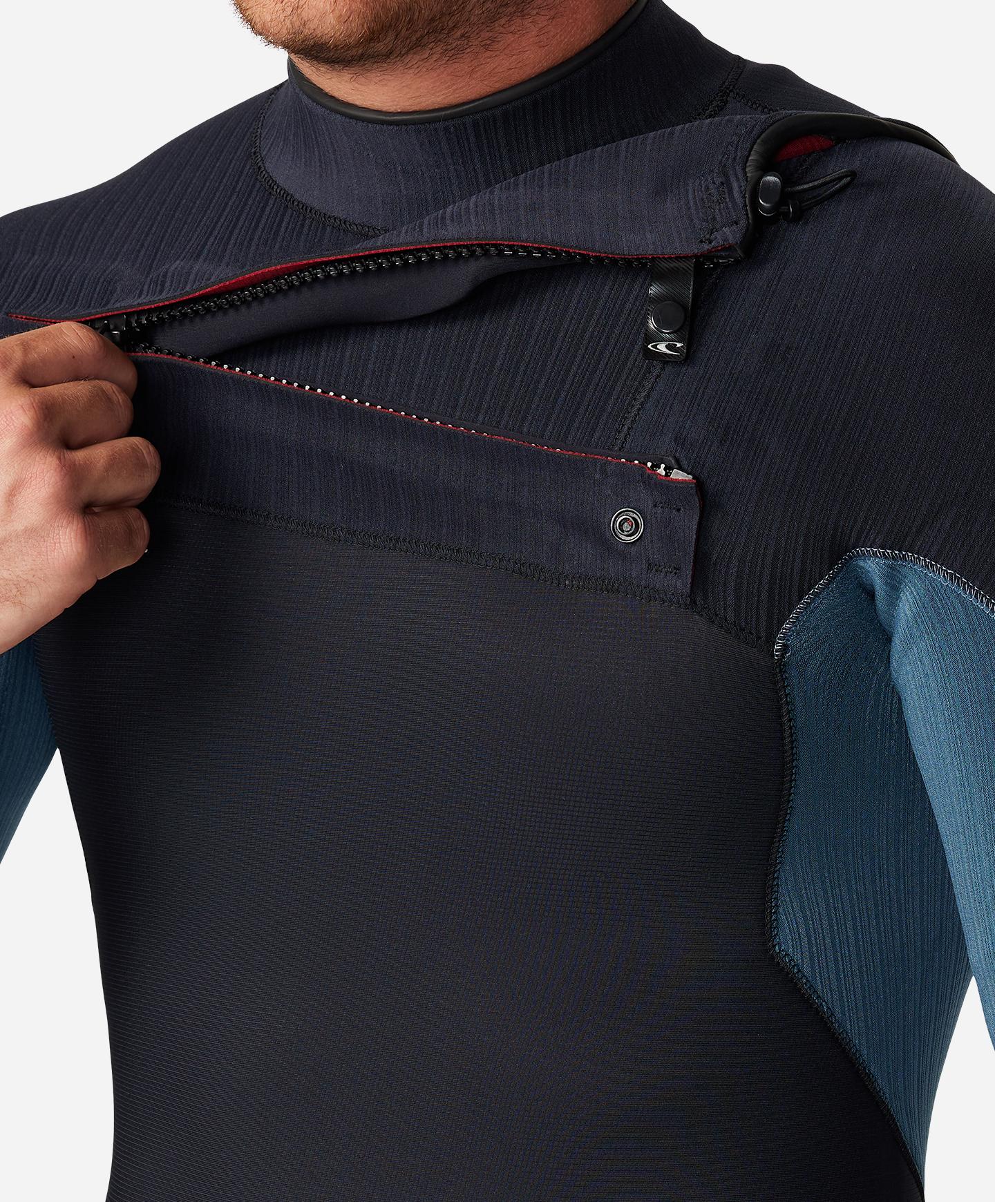 HyperFire 4/3mm Steamer Chest Zip Wetsuit - Cadet/Black - Image 3