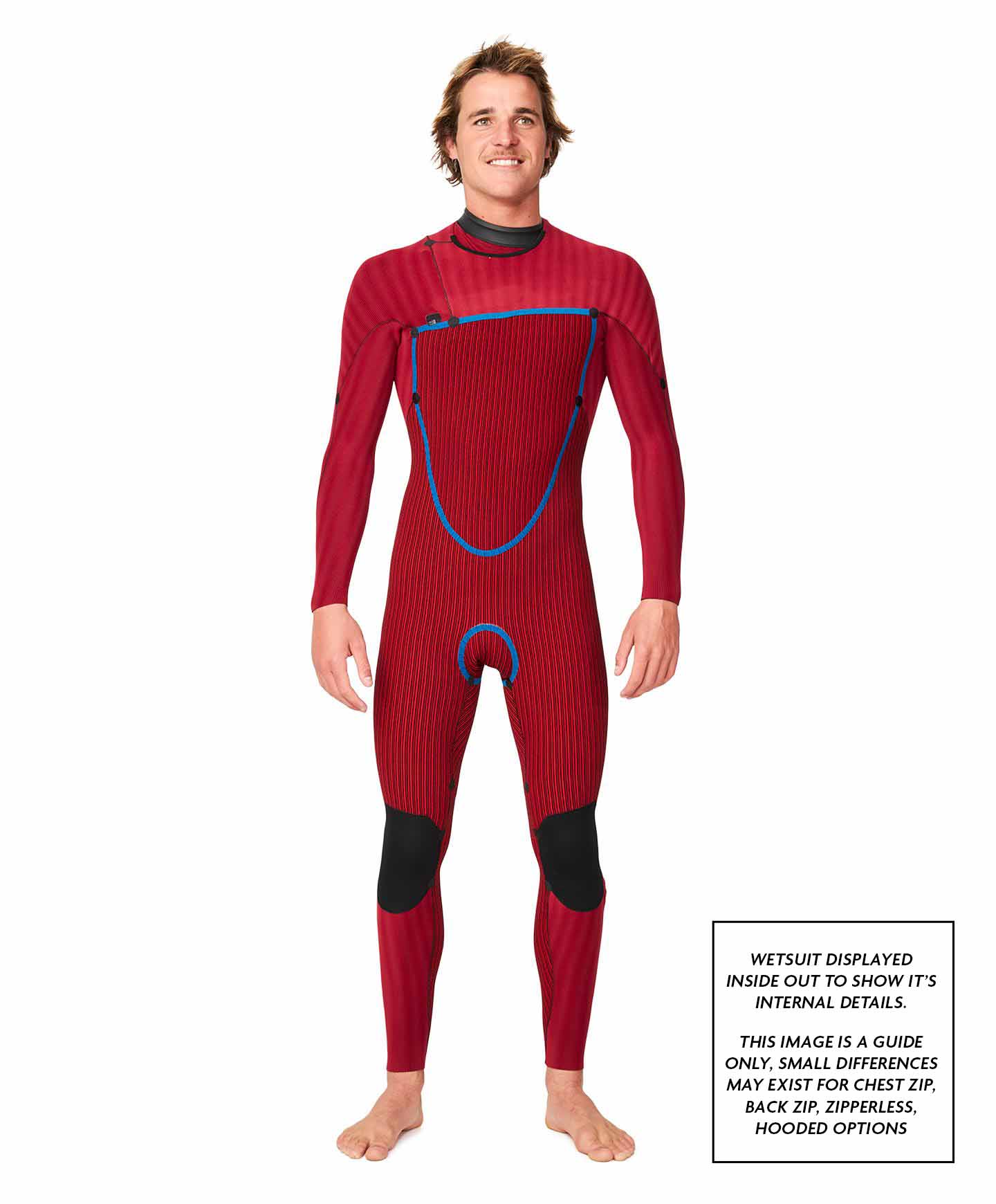 HyperFire X 3/2mm Steamer Back Zip Wetsuit - Black - Image 4
