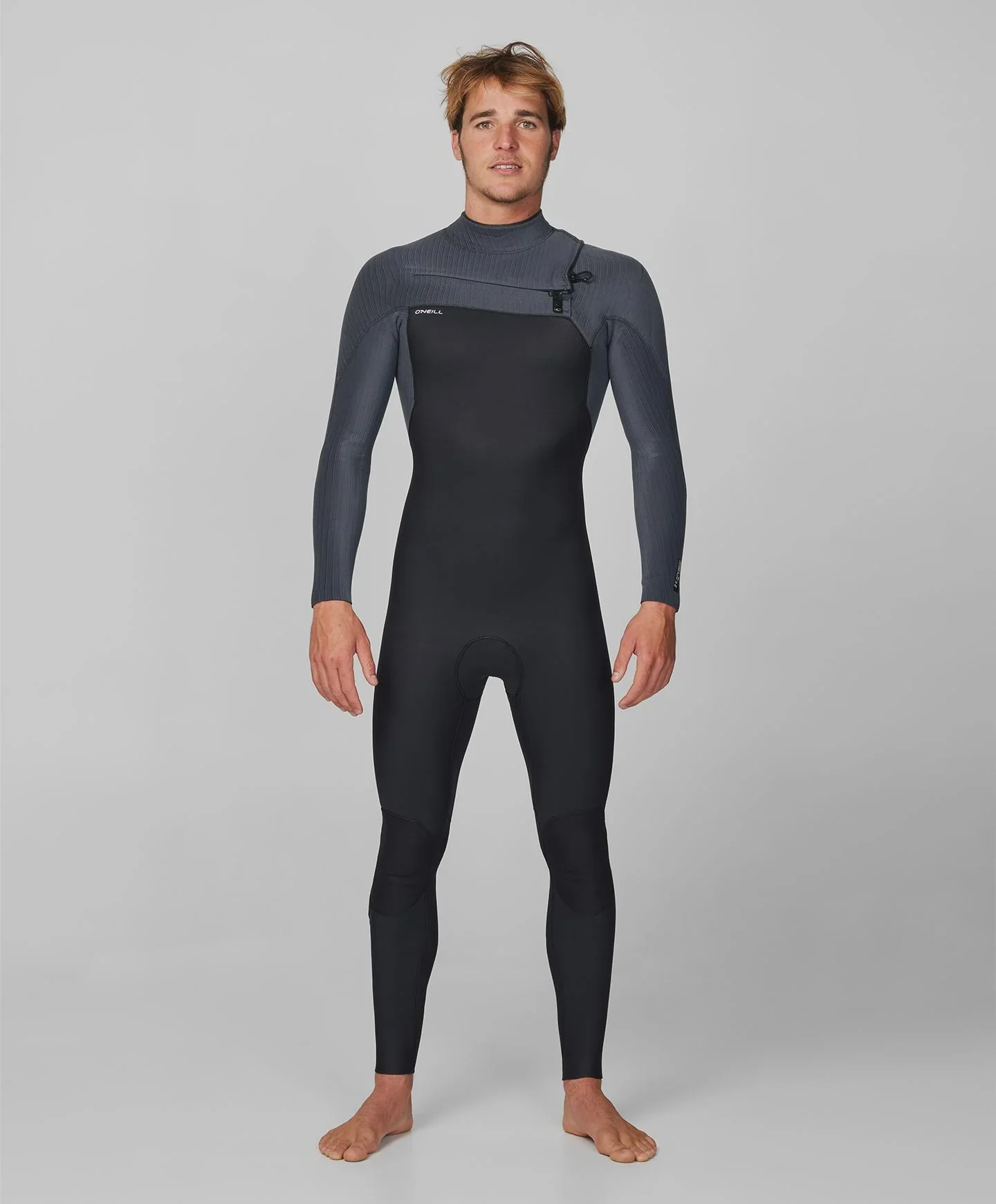HyperFreak 4/3+ Steamer Chest Zip Wetsuit - Black/Graphite