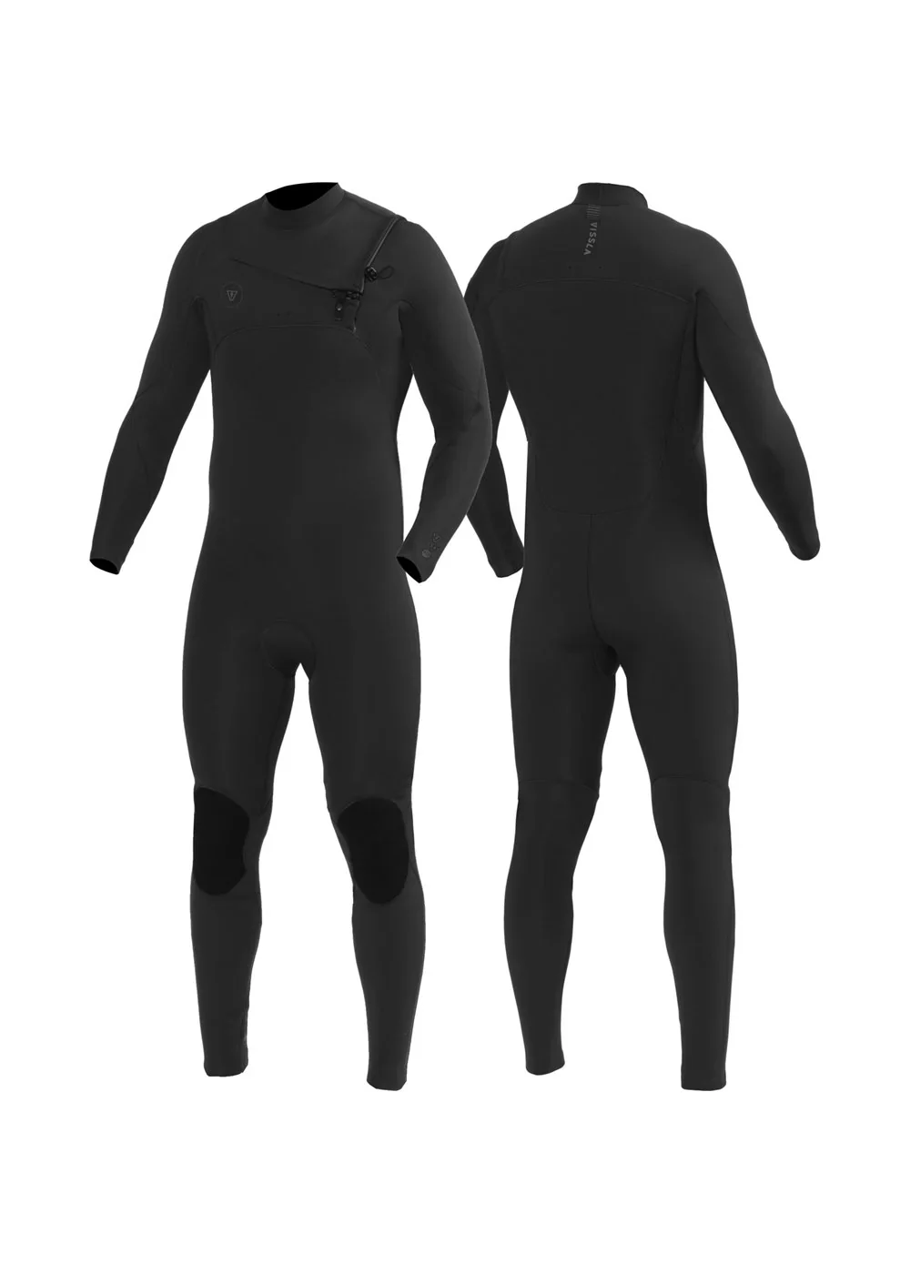 Vissla Men's 7 Seas 4/3mm Chest Zip Steamer - Stealth - Image 6