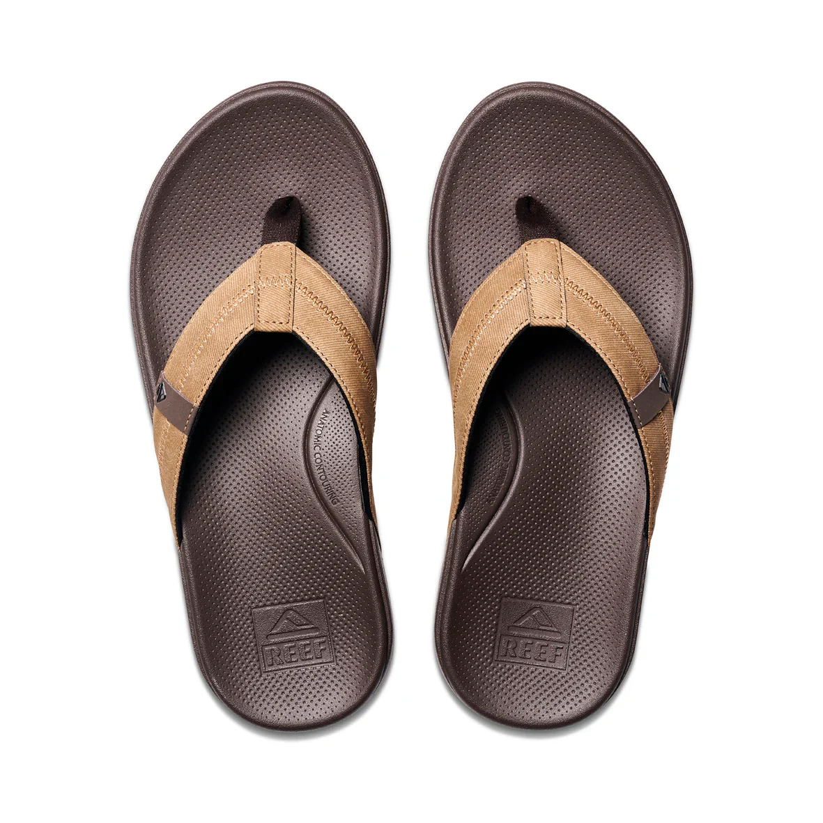 Men's Reef Cushion Phantom 2.0 Thongs - Brown/Tan - Image 5