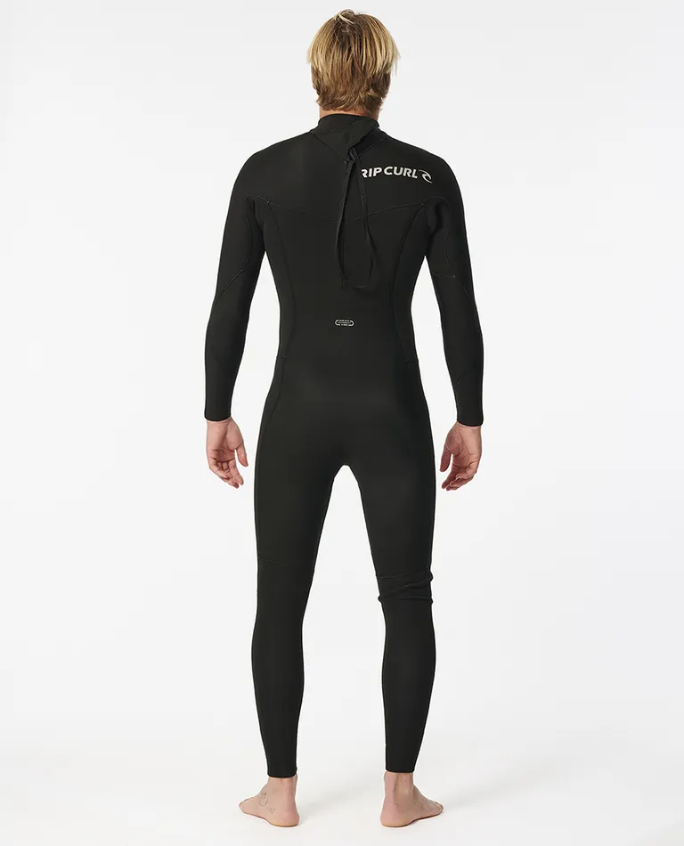 MEN'S DAWN PATROL 3/2MM BACK ZIP STEAMER - BLACK - Image 2