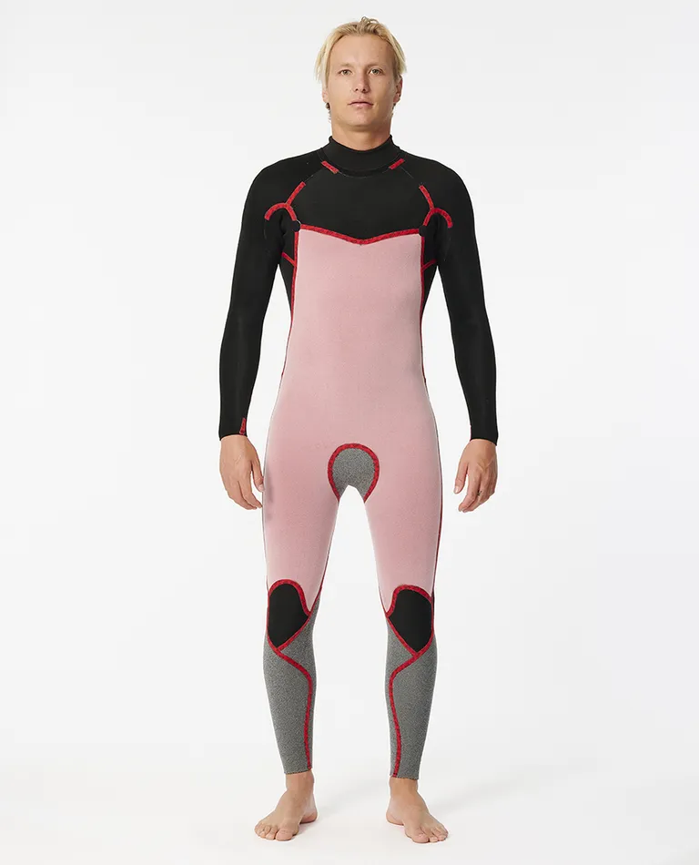 MEN'S DAWN PATROL 3/2MM BACK ZIP STEAMER - BLACK - Image 3