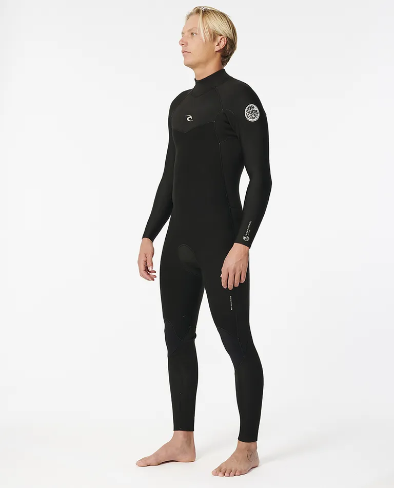 MEN'S DAWN PATROL 3/2MM BACK ZIP STEAMER - BLACK - Image 4