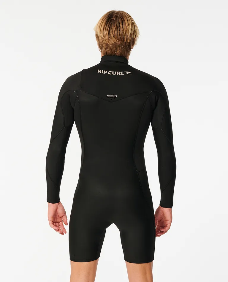 MEN'S D/PATROL 2MM L/SL C/ZIP SPRING - BLACK - Image 2