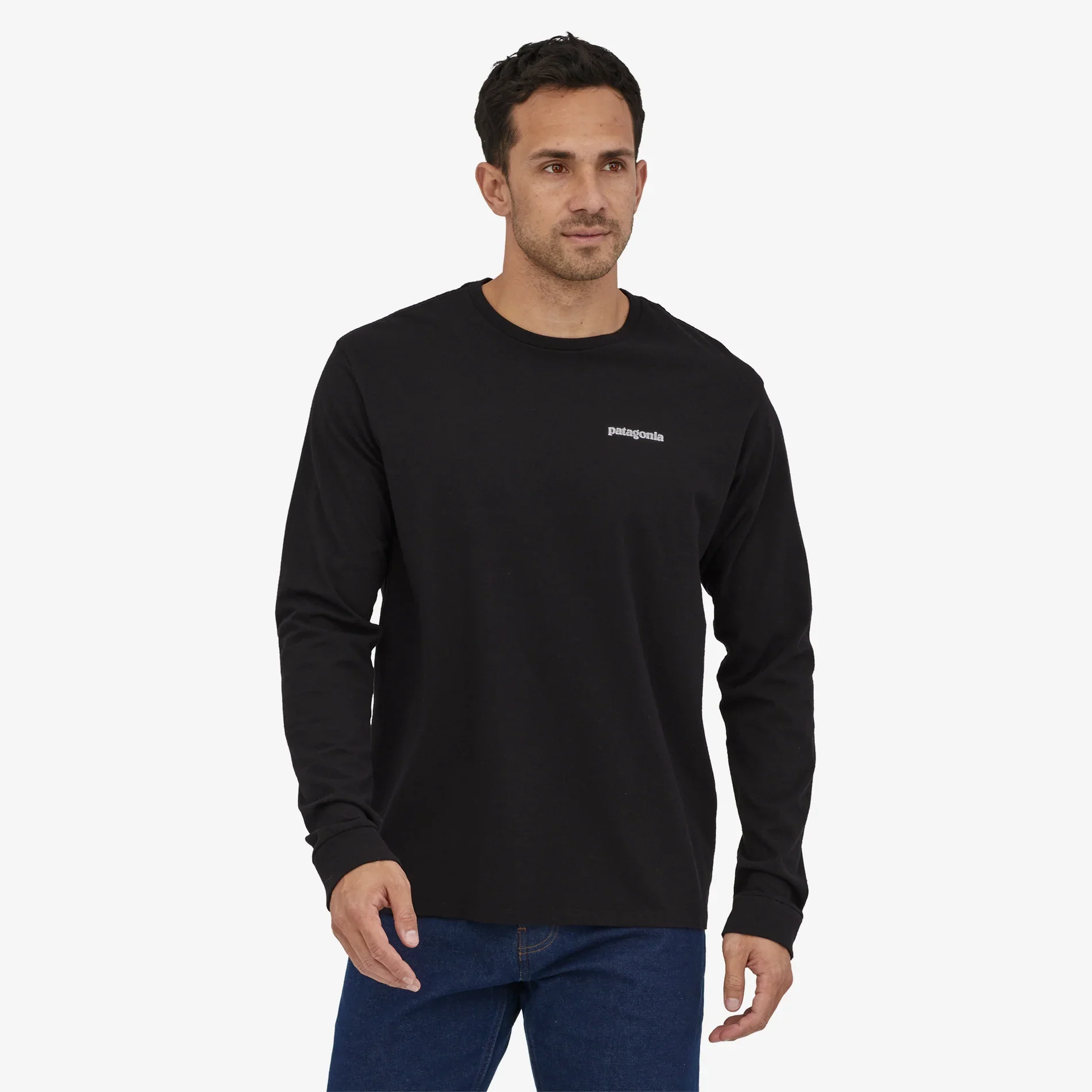 Men's Long Sleeve Home Water Trout Responsibili-Tee - Black - Image 2