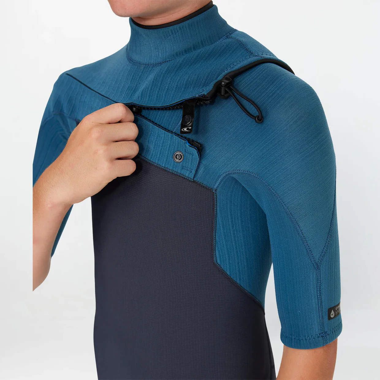 O'neill Boys HyperFreak Chest Zip Short Sleeve Spring - Blue Haze - Image 3