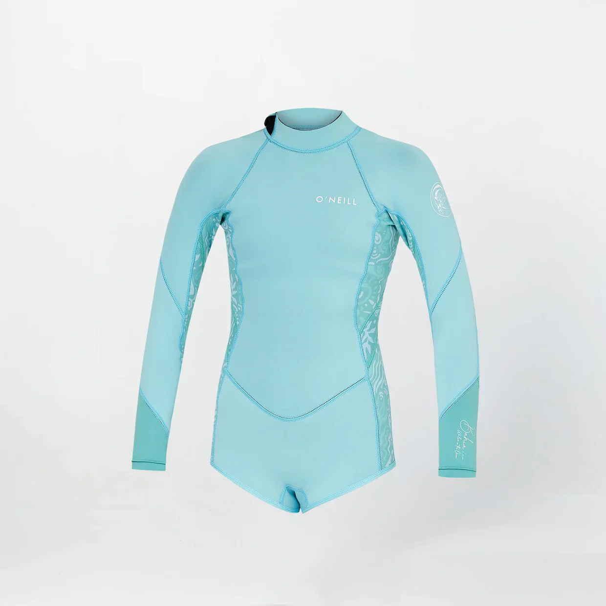 O'neill Girl's Bahia 2mm Long Sleeve Swim Bottom Spring Suit Back Zip - Tidepool - Image 4