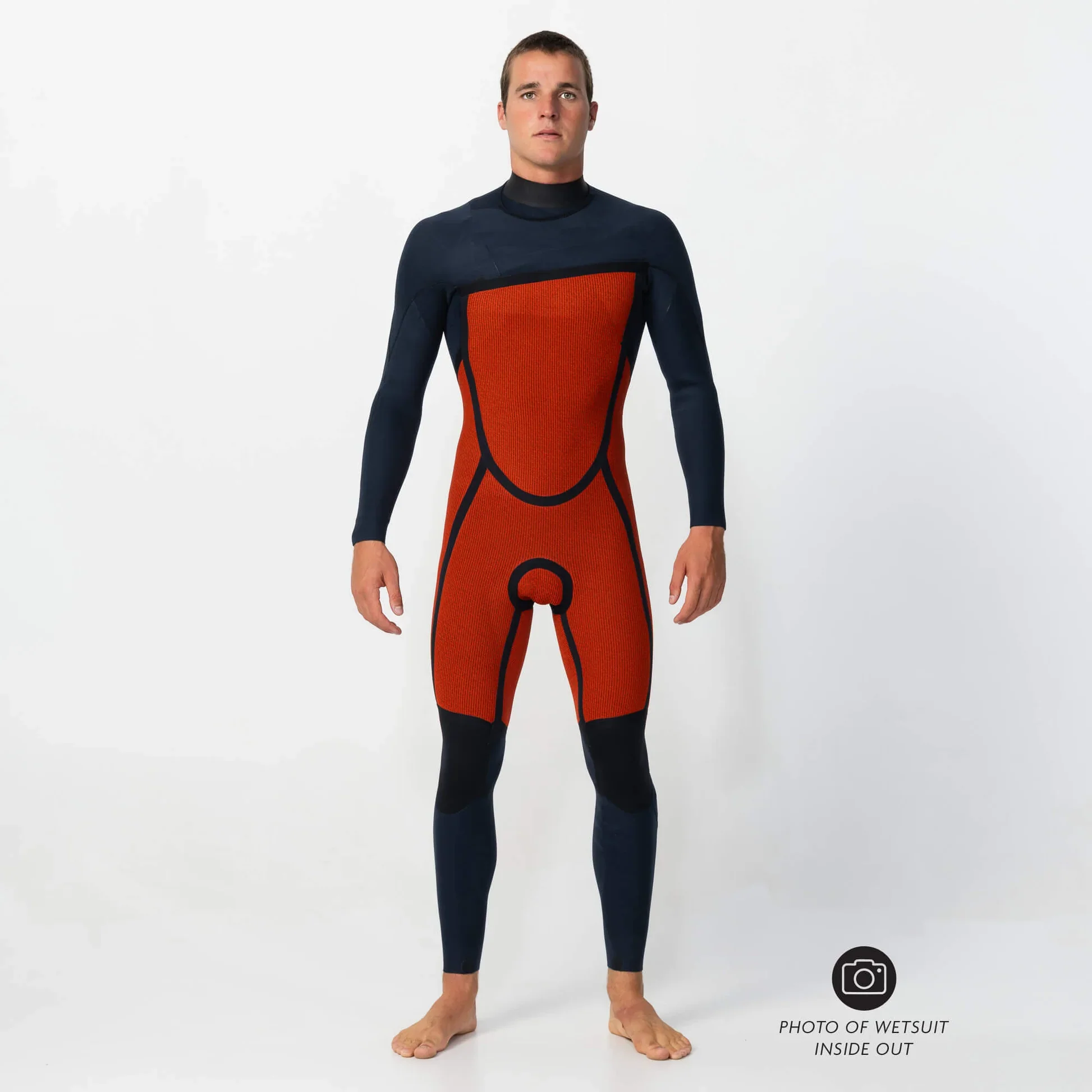 O'neill Men's Defender 3/2mm Steamer Chest Zip - Navy - Image 4