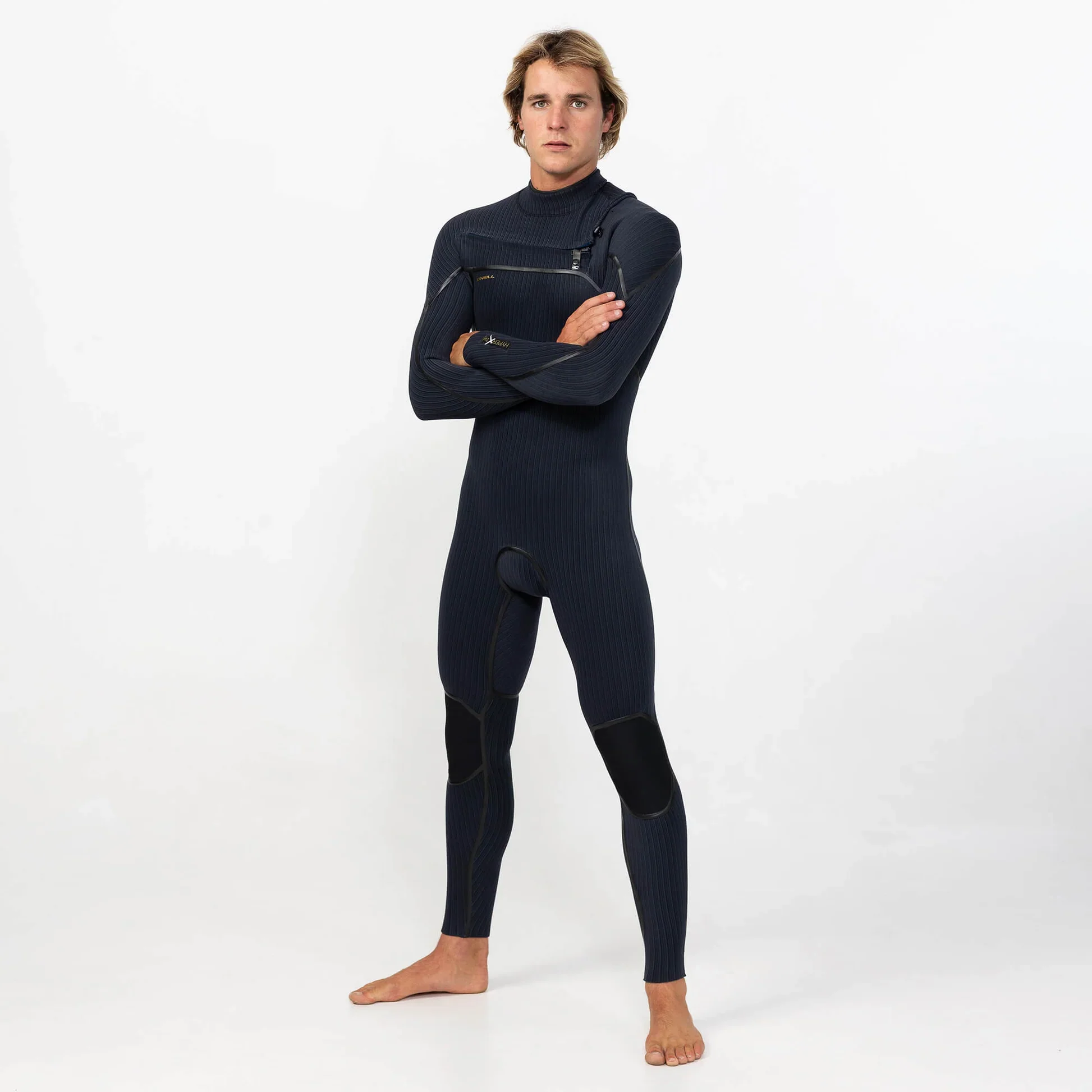 O'neill Men's Hyper-X Chest Zip Stitchless 3/2mm Full Suit - Black - Image 3