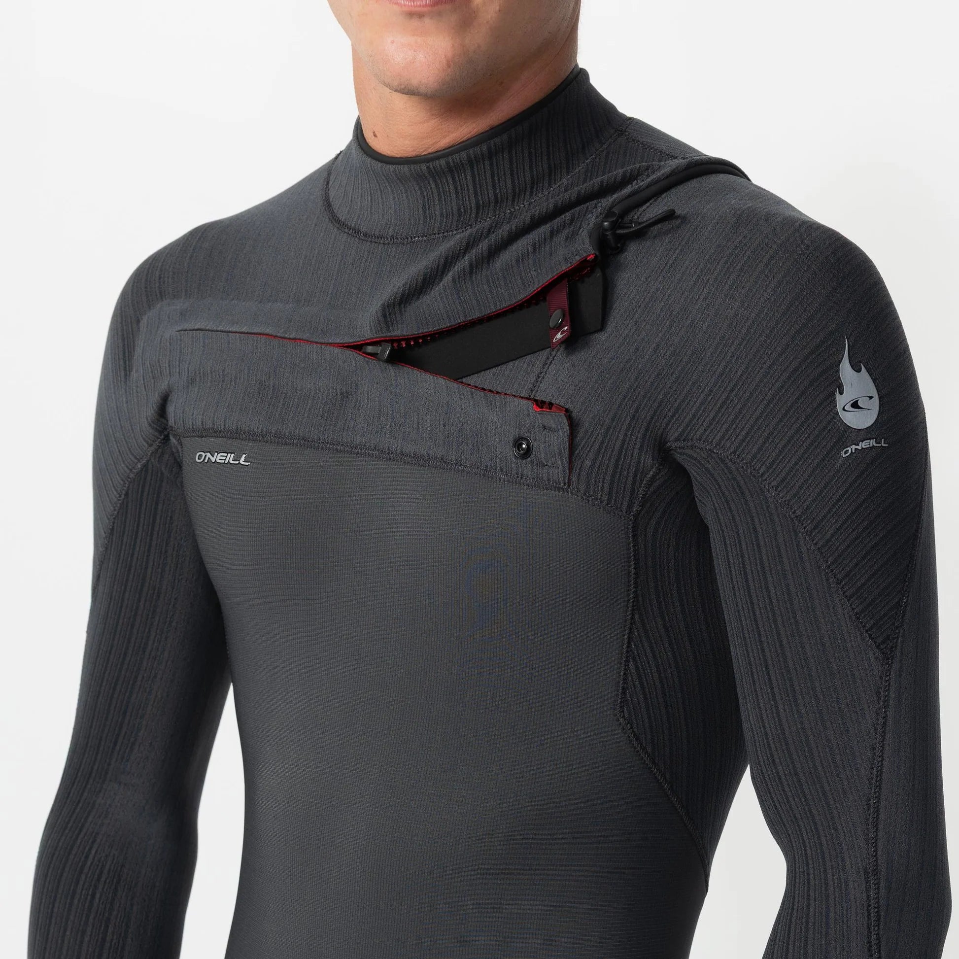 O'neill Men's HyperFire 3/2mm Steamer Chest Zip Wetsuit - Steel Grey - Image 5