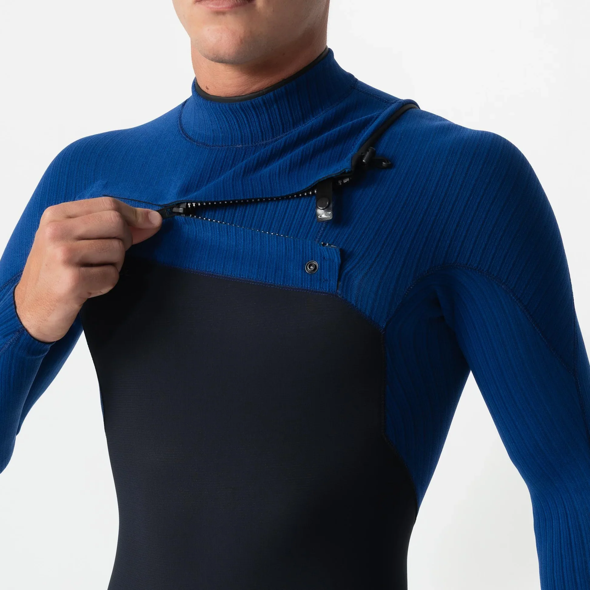 O'neill Men's HyperFreak 3/2+ Steamer Chest Zip - Twilight Blue - Image 4
