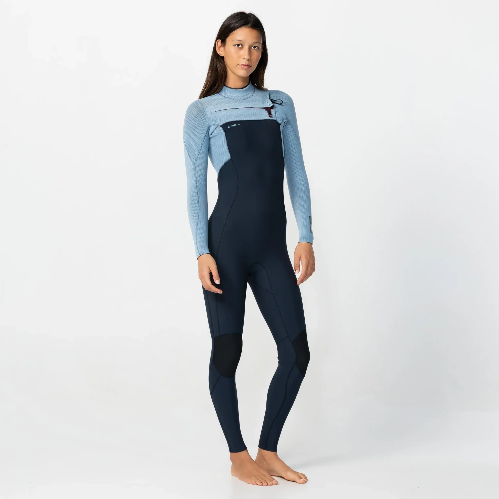 O'neill Women's HyperFire 3/2mm Steamer Chest Zip - Faded Denim - Image 5