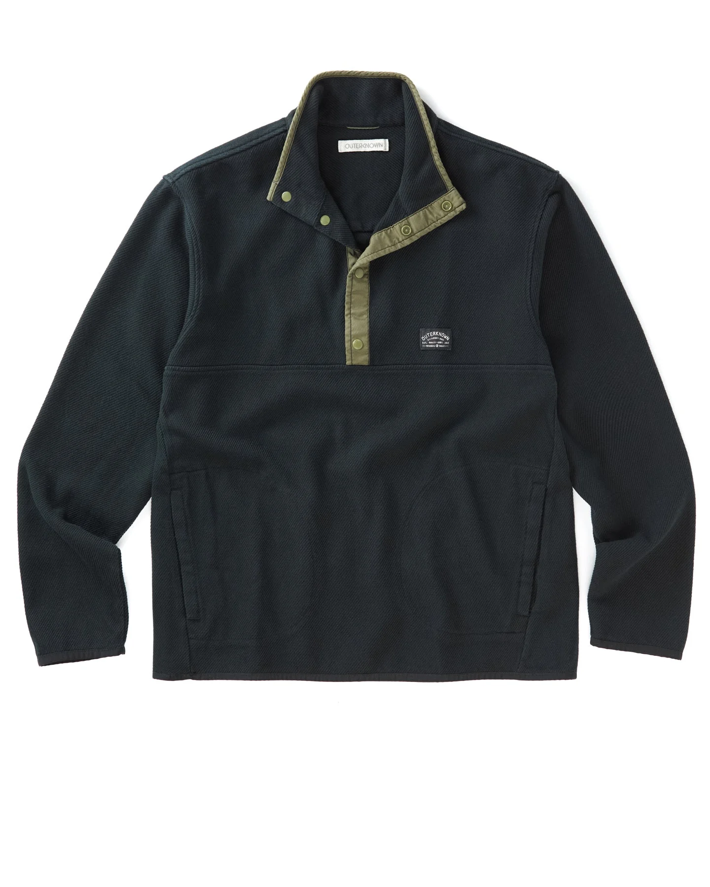 Outerknown Blanket Snap Popover - Pitch Black