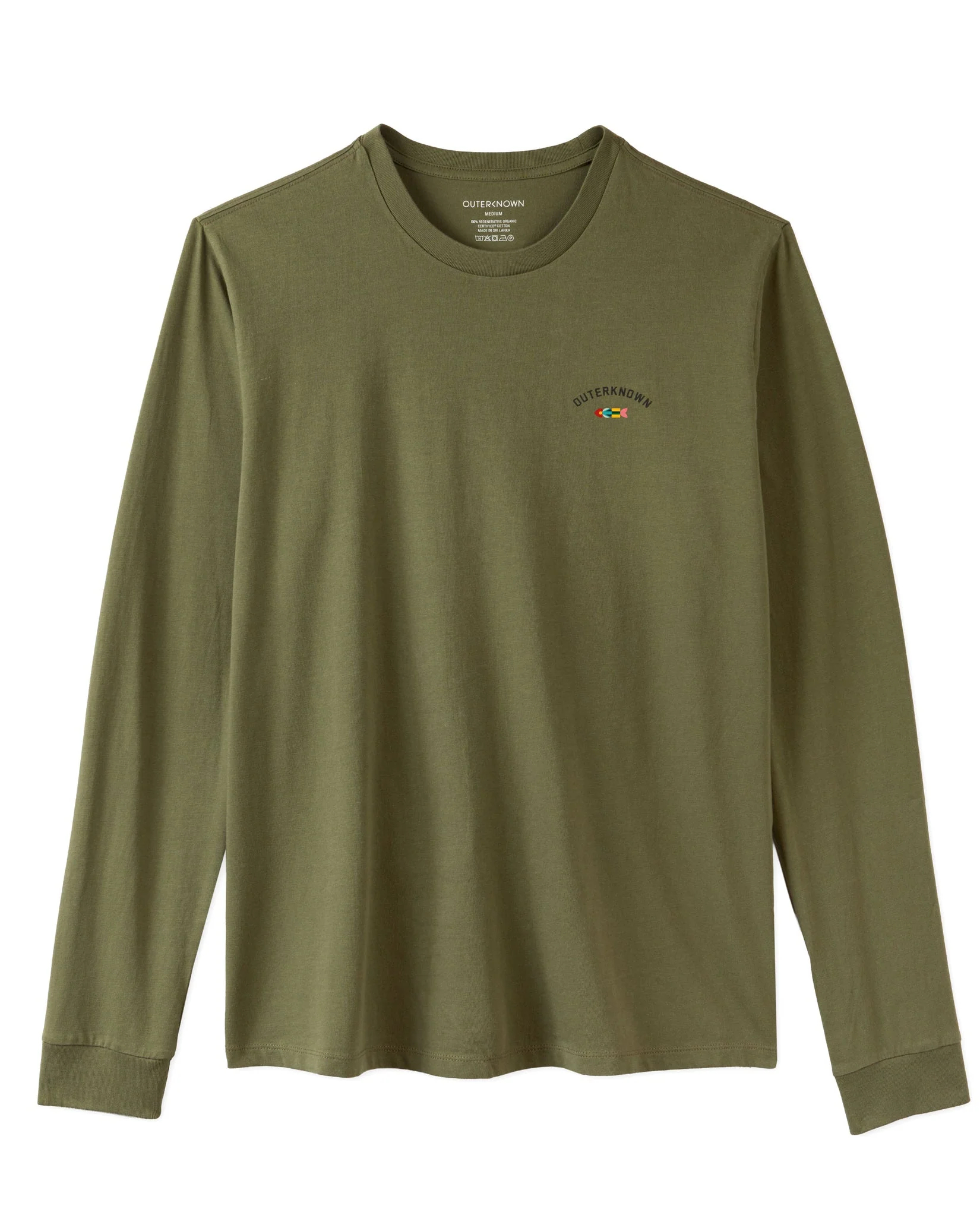 Outerknown Journey Fish Long Sleeve T-Shirt - Olive Night