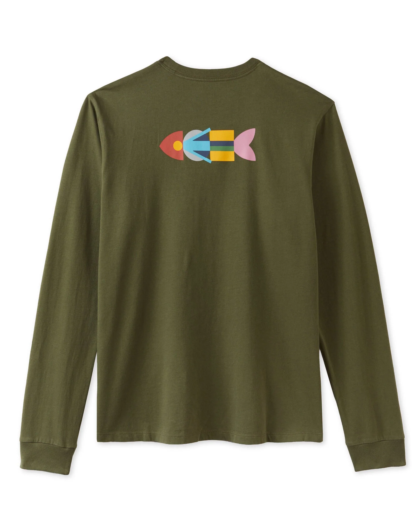 Outerknown Journey Fish Long Sleeve T-Shirt - Olive Night - Image 2