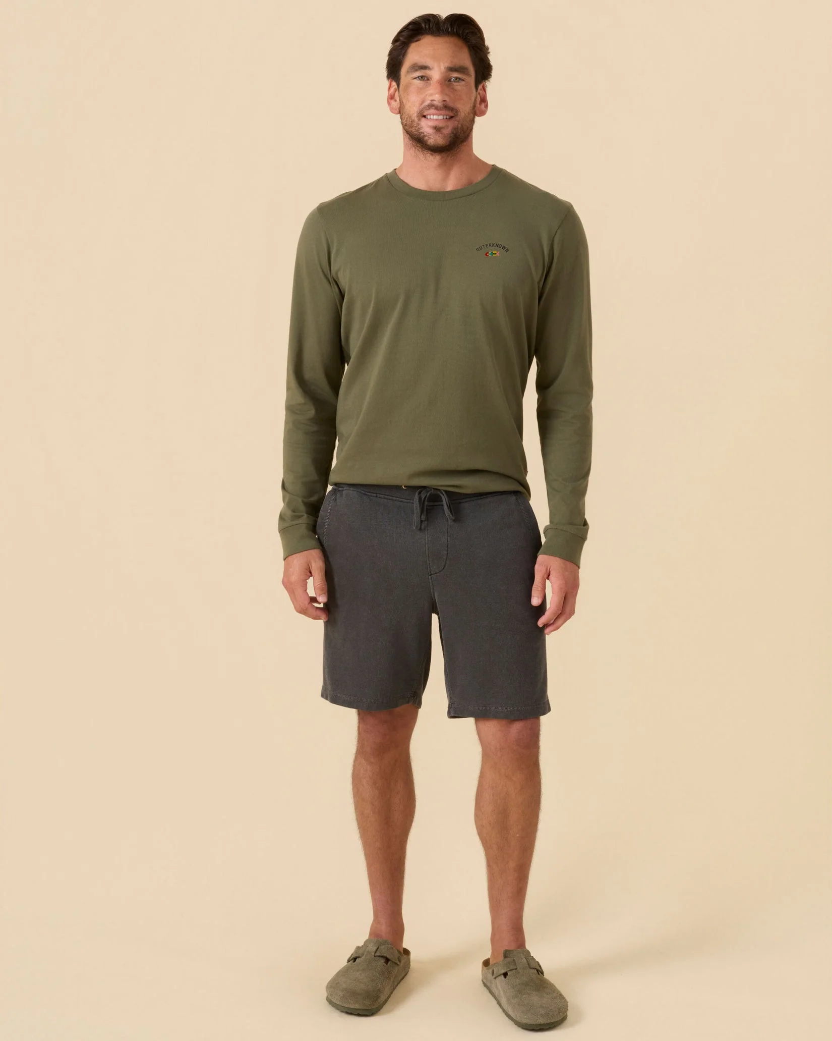 Outerknown Journey Fish Long Sleeve T-Shirt - Olive Night - Image 3