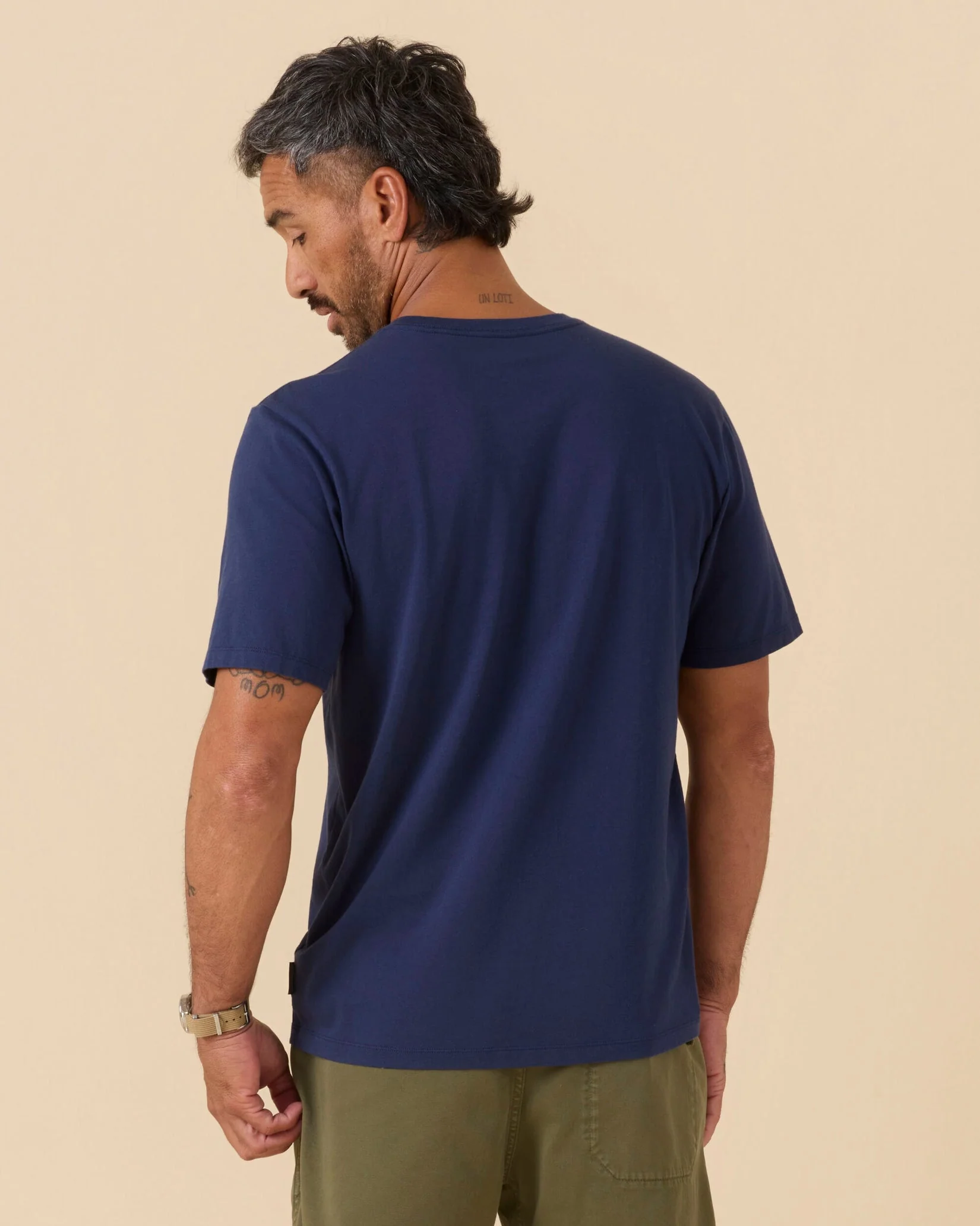 Outerknown Journey Fish Pocket Tee - Marine - Image 3