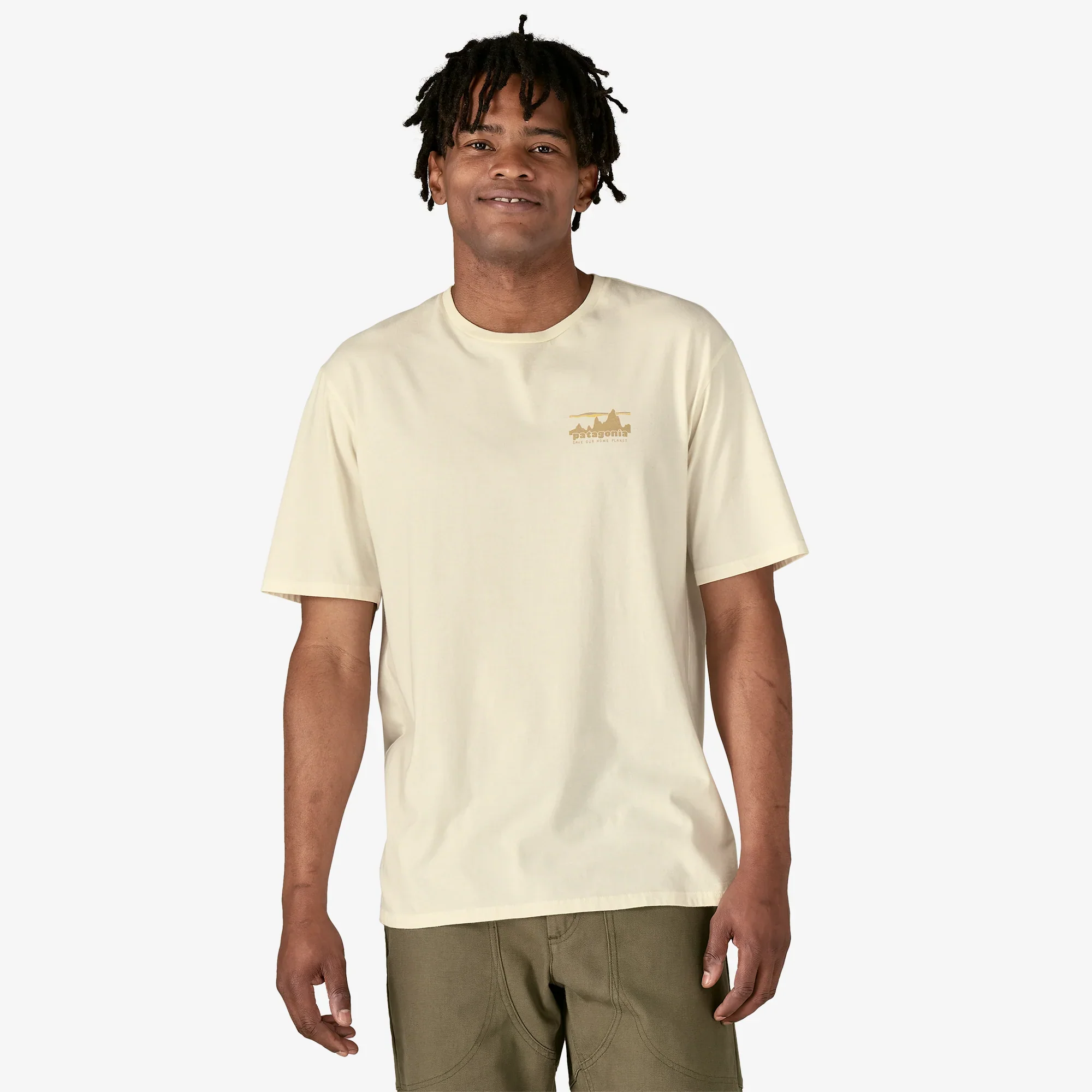 Patagonia Men's '73 Skyline Organic T-Shirt - Birch White - Image 2