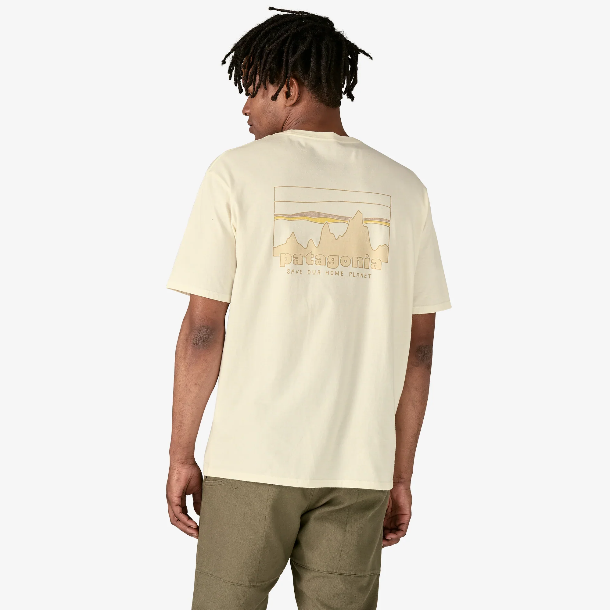 Patagonia Men's '73 Skyline Organic T-Shirt - Birch White - Image 3