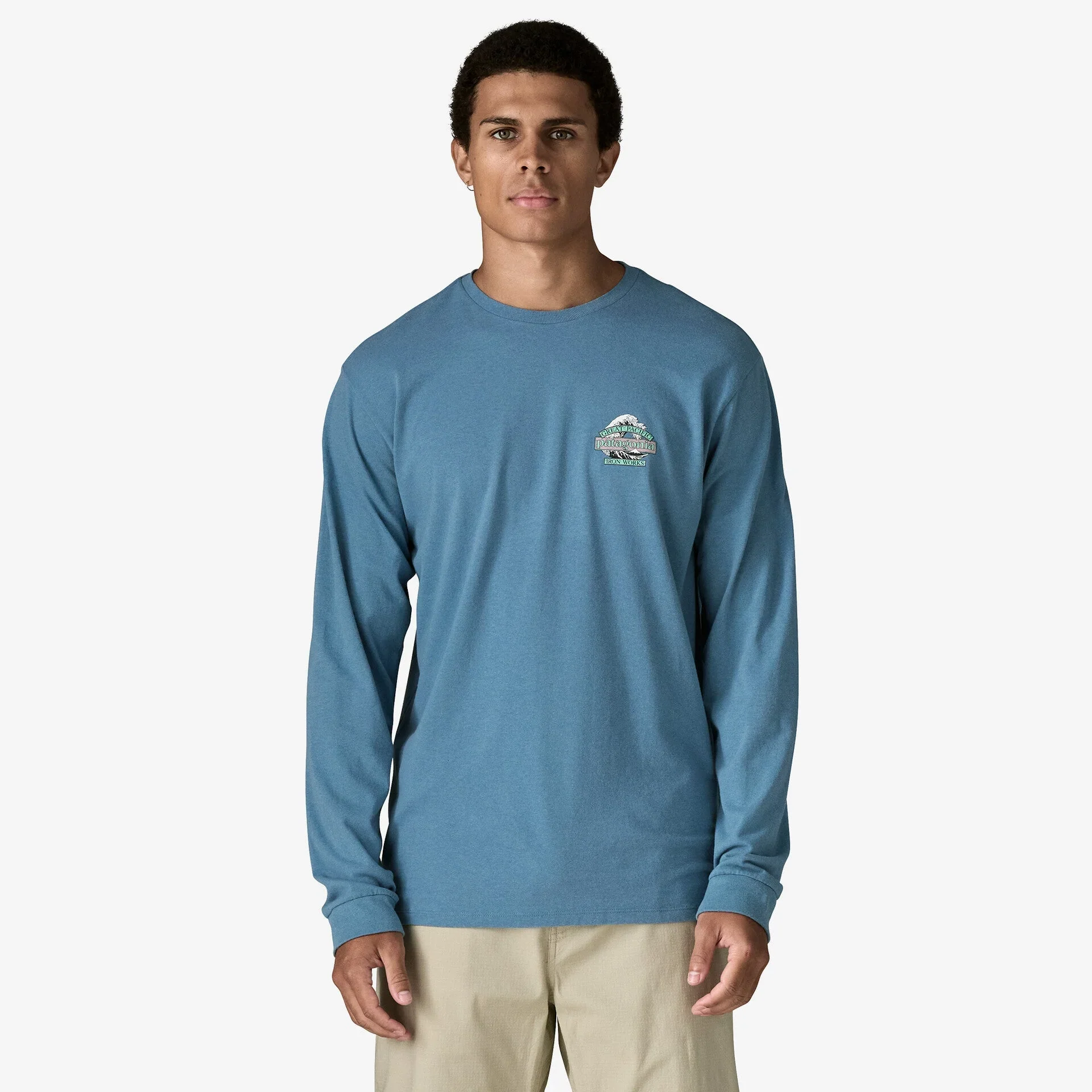 Patagonia Men’s Long-Sleeved Great Waves Responsibili-Tee® - Shore Blue - Image 2