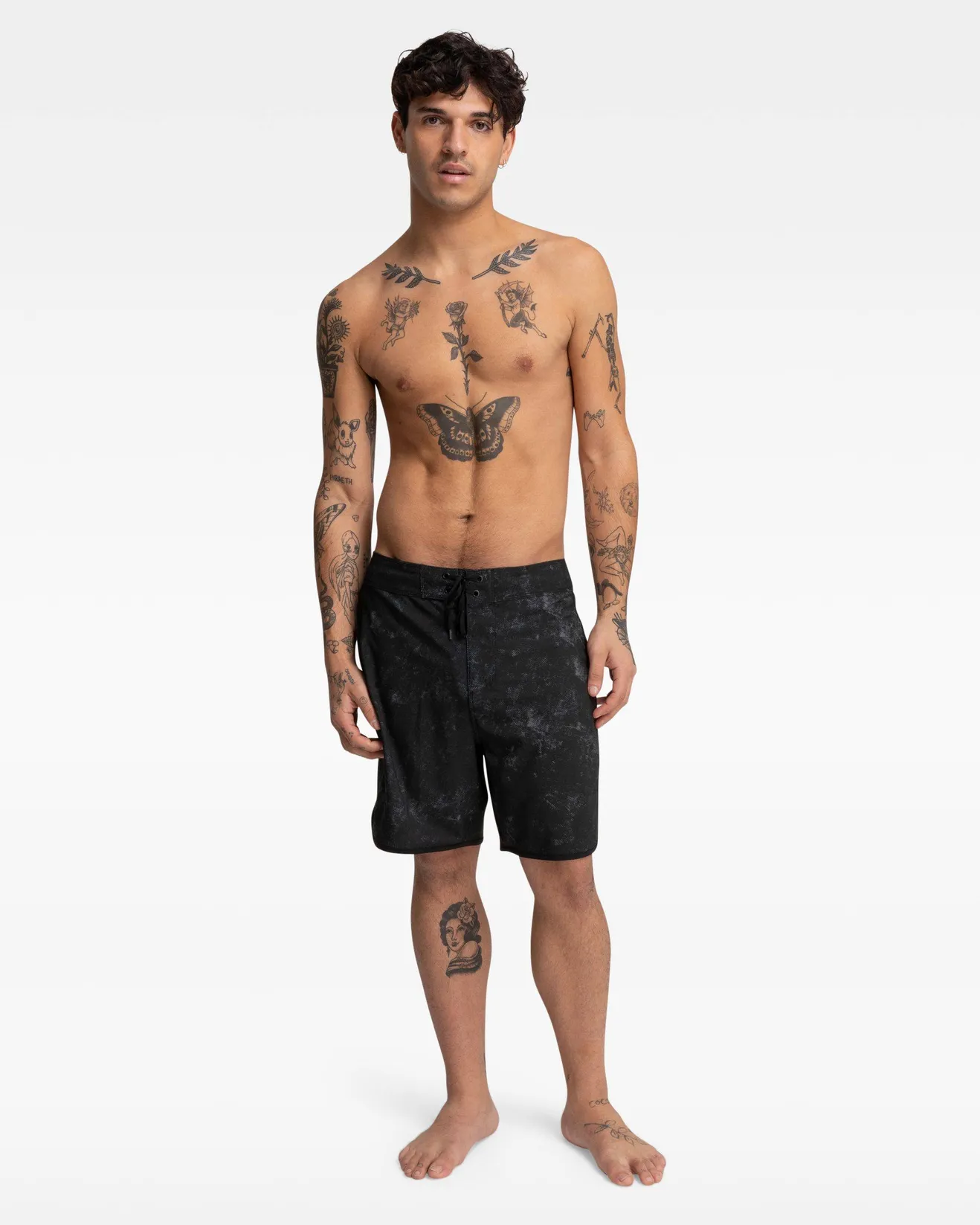 PHANTOM SWEEP PRESS BOARDSHORT - BLACK - Image 2