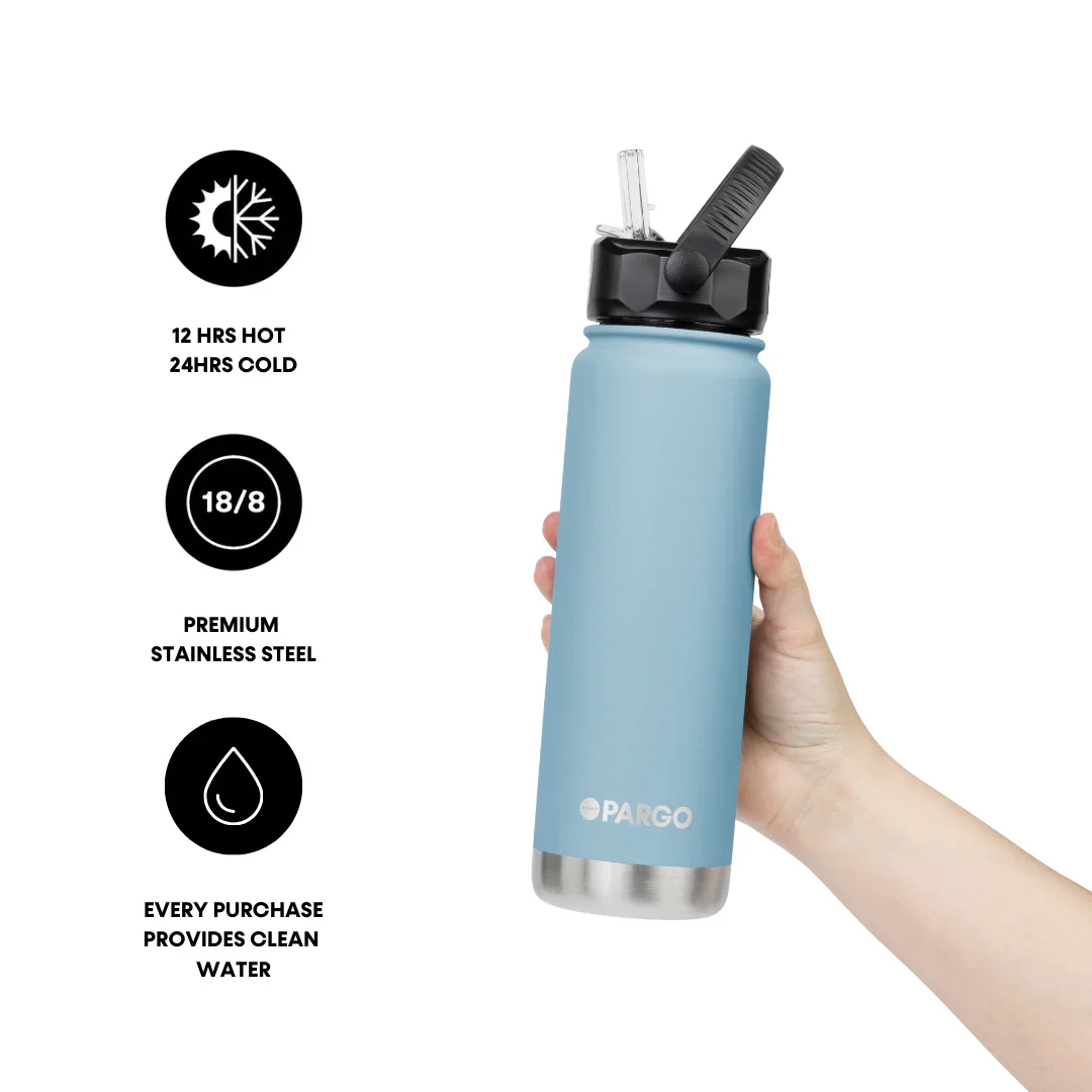 Project Pargo 750mL Insulated Bottle w/ Straw Lid - Bay Blue - Image 4