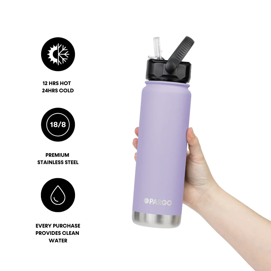 Project Pargo 750mL Insulated Bottle w/ Straw Lid - Love Lilac - Image 4