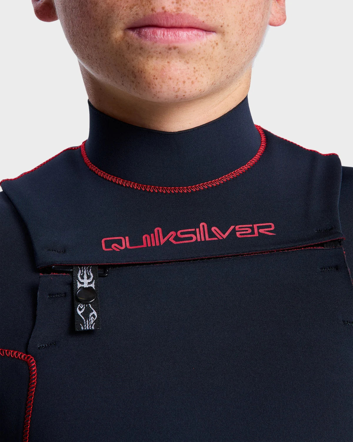 Quiksilver Boys 3/2mm Mercury Chest Zip Wetsuit - Salsa - Image 4