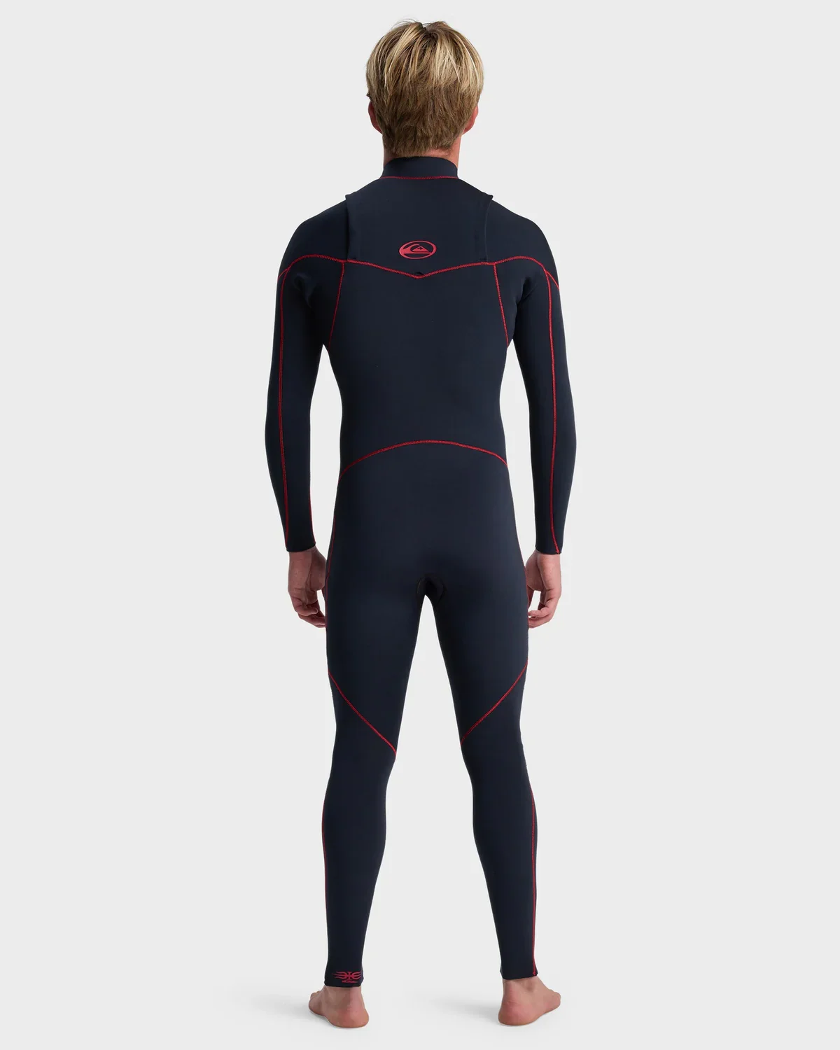 Quiksilver Mens 3/2mm Mercury Chest Zip Steamer Wetsuit - Salsa - Image 2