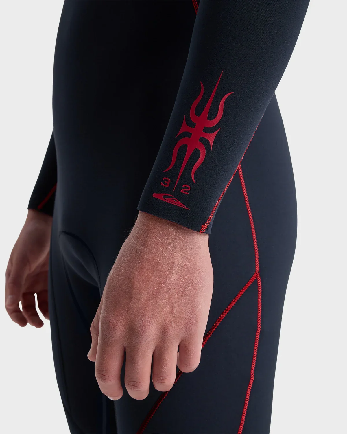 Quiksilver Mens 3/2mm Mercury Chest Zip Steamer Wetsuit - Salsa - Image 7