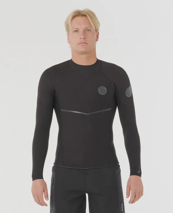 Rip Curl E-Bomb 1.5mm Long Sleeve Jacket - Black